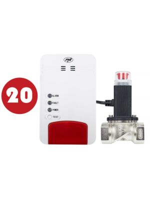 PNI Safe House Dual Gas 250 kit com sensor de monóxido de carbono (CO) e gás natural e válvula solenóide