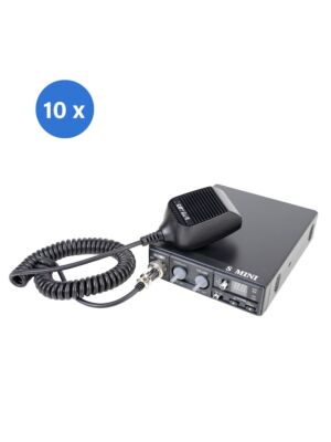 Rádio CB Bax com 10bc, estação CRT S Mini, dupla voltagem, 12/24V, 4W, com ASQ, AM-FM.