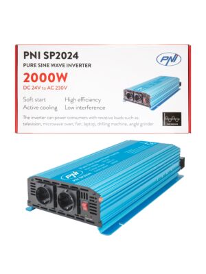Inversor de tensão PNI SP2024 24V fonte de alimentação 230V saída 2000W onda senoidal pura