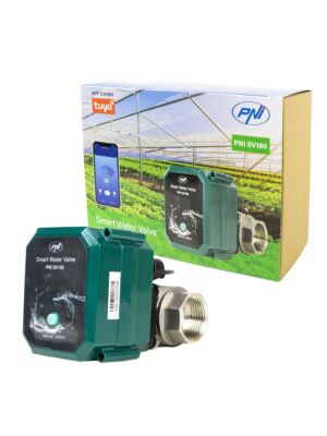 Conectividade Wi-Fi de válvula de água inteligente PNI SV180, IP65, DN25 1 tol, aplicativo Tuya, compatível com Amazon Alexa