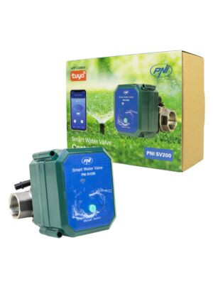 Válvula de água inteligente PNI SV200, conectividade Wi-Fi, IP65, DN20, aplicação Tuya 3/4, compatível com Amazon Alexa