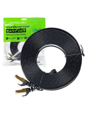 Cabo de rede plano CAT7 preto