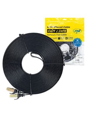 Cabo de rede plano CAT7 preto