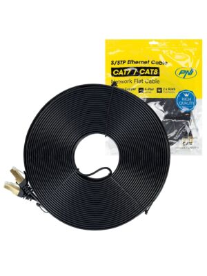 Cabo de rede plano CAT7 preto