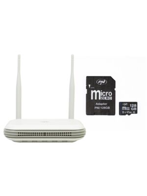 Pacote NVR sem fio PNI House WIFI800 e cartão microSD de 128 GB
