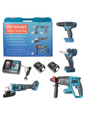 Conjunto de ferramentas elétricas PNI WK400 com baterias