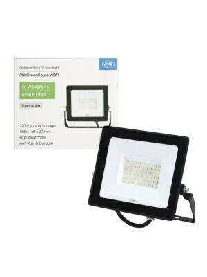 Holofote LED PNI GreenHouse WS51 50W Slim, 6400K, 5000lm, 184,5 * 29 * 160mm