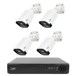 Pacote de vigilância por vídeo NVR PNI House IP716 e 4 câmeras PNI IP125 com IP, 5MP