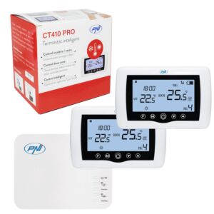 Termostato inteligente sem fio PNI CT410 PRO, com WiFi, controle de 2 zonas via Internet, para sistemas de aquecimento, bombas, elétricos