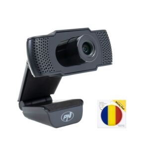 Pacote de Webcam PNI CW1850 Full HD 1080P 2MP, USB, prenda e Flag Pad adesivo incluído