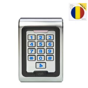 Pacote de teclado de controle de acesso PNI DK220, modelo independente com etiqueta adesiva inclusa.