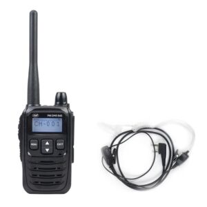 Pacote de rádio portátil PNI DMR R45 digital e analógico, 446MHz + fone de ouvido com microfone PNI HS84
