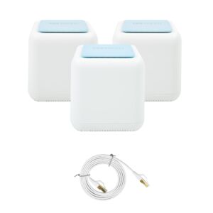 Pacote de sistema mesh Wi-Fi Gigabit PNI GB1200 e cabo de rede plano CAT8 S/STP 1bc PNI U8015W de 1,5 m