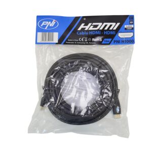 Cabo HDMI PNI H1000 de alta velocidade 1.4V, plug-in, Ethernet, banhado a ouro, 10m
