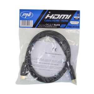 Cabo HDMI PNI H150 de alta velocidade 1.4V, plug-in, Ethernet, banhado a ouro, 1,5 m