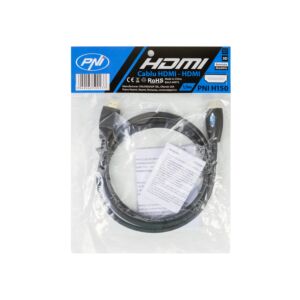 Cabo HDMI PNI H150 de alta velocidade 1.4V, plug-in, Ethernet, banhado a ouro, 1,5 m