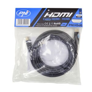 Cabo HDMI PNI H500 de alta velocidade 1.4V, plug-in, Ethernet, banhado a ouro, 5m