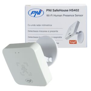 Sensor de presença PNI SafeHouse HS402 Wi-Fi SafeHouse HS402, com radar de ondas milimétricas, alcance de 10 m, detecta o movimento e a presença de pessoas