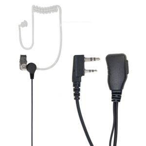 Fone de ouvido com microfone e tubo acústico