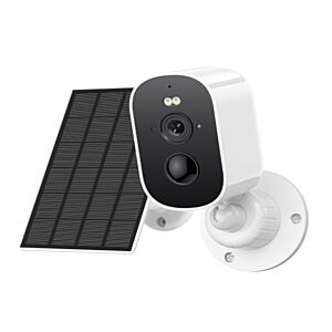 Câmara de videovigilância PNI IP775S 5MP painel solar bateria incorporada ranhura para cartão micro SD incorporada visão nocturna audi