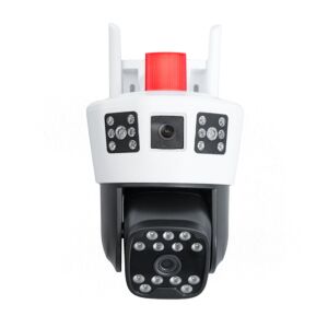 Câmera de videovigilância PNI IP893S GSM 4G com lente dupla de 2MP + 2MP