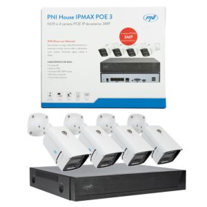 Kit de vigilância por vídeo PNI House IPMAX POE 3
