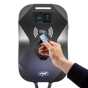 PNI KW22 estação de carregamento, 32A, 22KW, para carros eléctricos, 85V - 415V, trifásico, cabo tipo 2 e conetor de 7 pinos