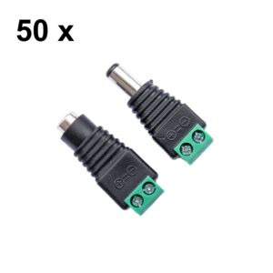 Conjunto de plugues de alimentação fêmea/macho 50bc PNI M02 para sistemas de vigilância