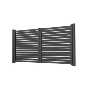 PNI MAB3000S conjunto de portão basculante de alumínio com duas chapas de 1,5m e 1,7m de altura