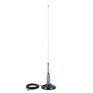 Antena CB PNI ML170 com 168 cm de comprimento, 26-30 MHz, 1000 W e base magnética PNI 145/PL.