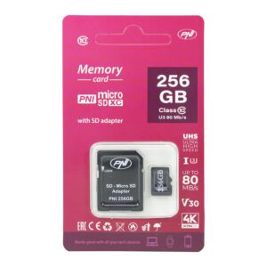 Cartão de memória microSD PNI de 256 GB