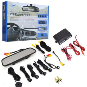 Sensores de Estacionamento com Display Espelho PNI Escort P05 A e Câmera Reversora