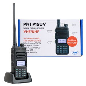 Estação de rádio portátil VHF / UHF PNI P15UV