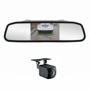 Sistema de estacionamento sem fios PNI Escort P20 com ecrã automóvel de 4,3 polegadas no espelho retrovisor e câmara