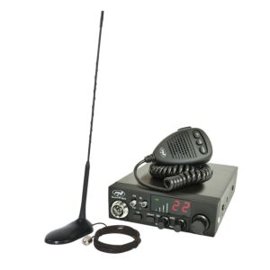 CB PNI ESCORT CB 8024 Rádio ASQ 12 / 24V CB + CB PNI Extra 45 antena magnética