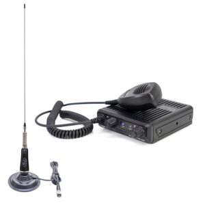 Estação de rádio automotiva com canal único e antena CB