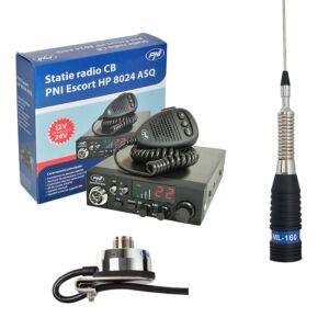 Estação CBI CBR CBI ESCORT CB 8024 Antena ASQ + CB PNI ML160 com Suporte T941
