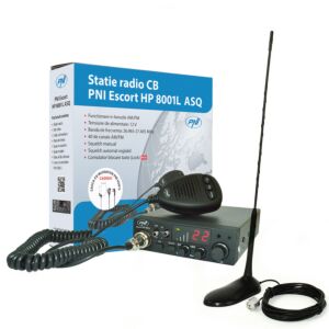 Kit CB CBI ESCORT HP 8001L ASQ + Cabeças HS81L + CB PNI Extra 45 antena magnética