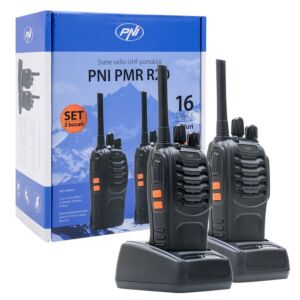 Estação de rádio UHF portátil PNI PMR R20 set
