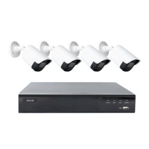 Kit de videovigilância PNI House IPMAX POE22S, NVR e 4 câmeras bullet com 4MP