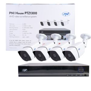 Kit de vigilância por vídeo AHD PNI House PTZ1300