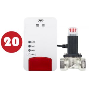 PNI Safe House Dual Gas 250 kit com sensor de monóxido de carbono (CO) e gás natural e válvula solenóide