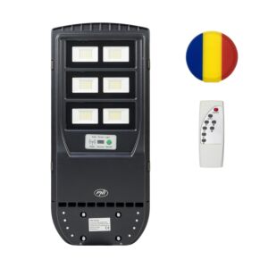 Pacote PNI SL220 200W Luminária de Rua com Painel Solar Embutido + Bandeira de Presente para Bloco Adesivo