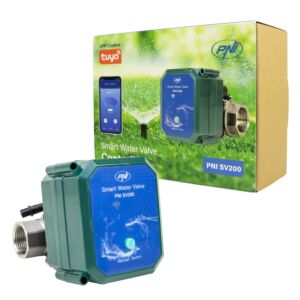 Válvula de água inteligente PNI SV200, conectividade Wi-Fi, IP65, DN20, aplicação Tuya 3/4, compatível com Amazon Alexa