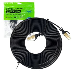 Cabo de rede plano CAT7 preto