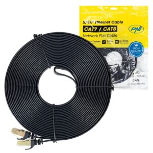 Cabo de rede plano CAT7 preto