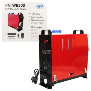 Sistema de aquecimento estacionário para carro PNI WB300 Diesel 5kW 12V/24V, 230V, 10 níveis de potência sirocou