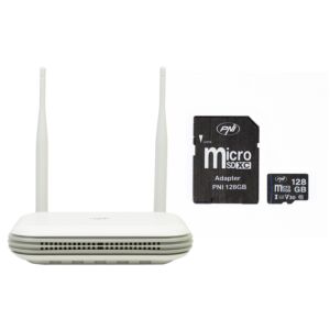 Pacote NVR sem fio PNI House WIFI800 e cartão microSD de 128 GB