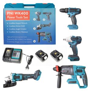 Conjunto de ferramentas elétricas PNI WK400 com baterias