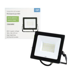 Holofote LED PNI GreenHouse WS51 50W Slim, 6400K, 5000lm, 184,5 * 29 * 160mm